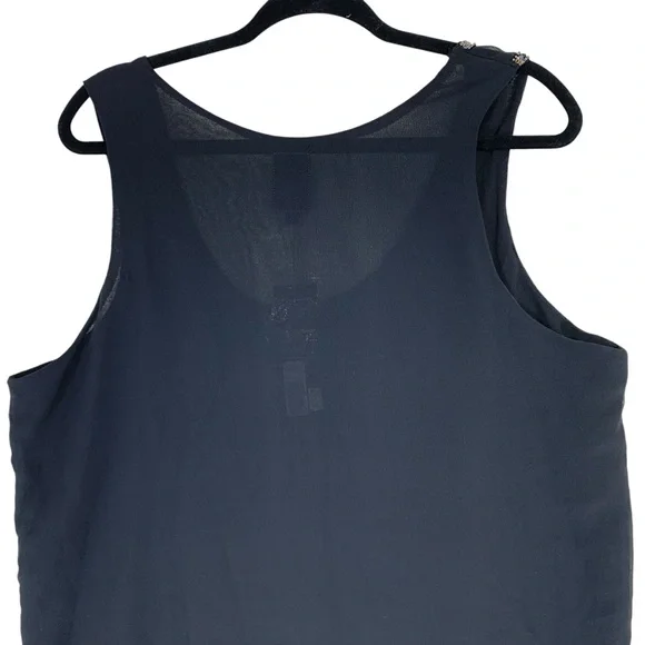 Reitman Elegant Black sequins camisole Embellished sleevelessTank Top size xl - Picture 9 of 13